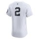 Men's New York Yankees Derek Jeter Nike White Home 2020 Hall of Fame Induction Patch Elite Player Jersey