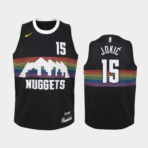 Women's Nike Denver Nuggets #15 Nikola Jokic Black NBA City Edition Jersey