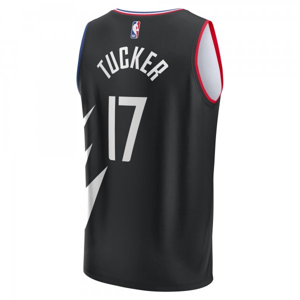 Men's LA Clippers PJ Tucker Fanatics Black Fast Break Player Jersey - Statement Edition