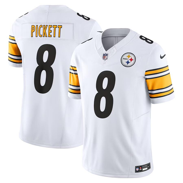 Men's Pittsburgh Steelers #8 Kenny Pickett Nike White Vapor F.U.S.E. Limited NFL Jersey