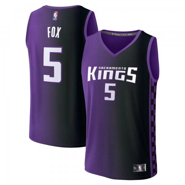 Men's Sacramento Kings De'Aaron Fox Fanatics Purple Fast Break Replica Player Jersey - Statement Edition