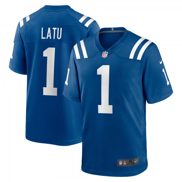 Men's Indianapolis Colts Laiatu Latu Nike Royal 2024 NFL Draft First Round Pick Player Game Jersey