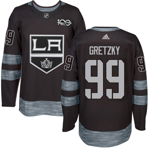 Los Angeles Kings #99 Wayne Gretzky Black 1917-2017 100th Anniversary Stitched NHL Jersey