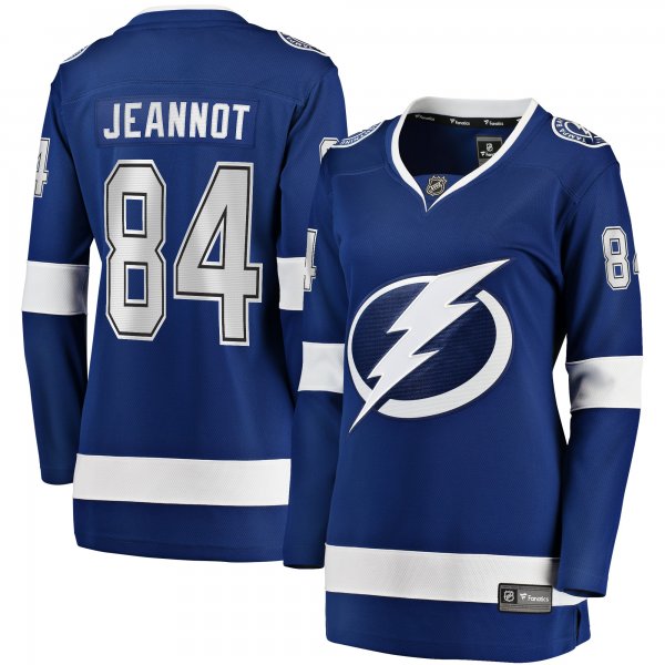 Women's Tampa Bay Lightning Tanner Jeannot Fanatics Blue Home Breakaway Jersey