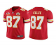 Men's Kansas City Chiefs #87 Travis Kelce Red 2021 Super Bowl LV Vapor Untouchable Stitched Nike Limited NFL Jersey