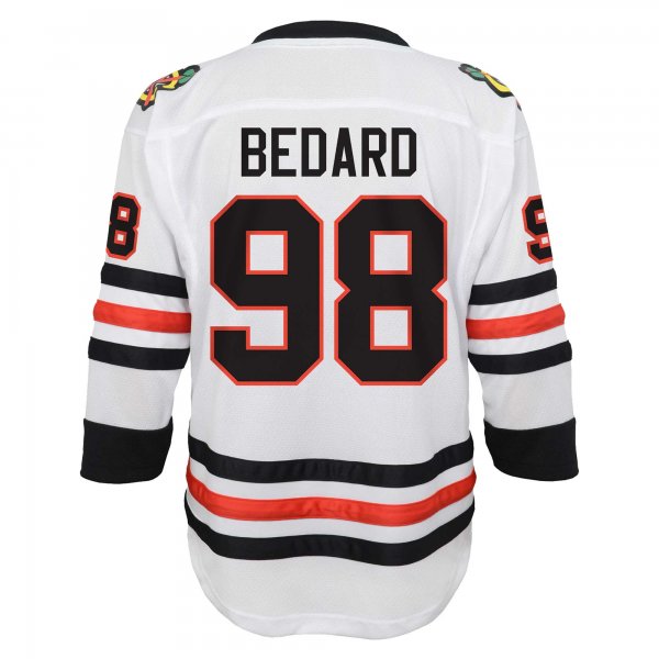 Youth Chicago Blackhawks Connor Bedard White Away Replica Player Jersey