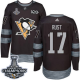 Adidas Pittsburgh Penguins #17 Bryan Rust Black 1917-2017 100th Anniversary Stanley Cup Finals Champions Stitched NHL Jersey