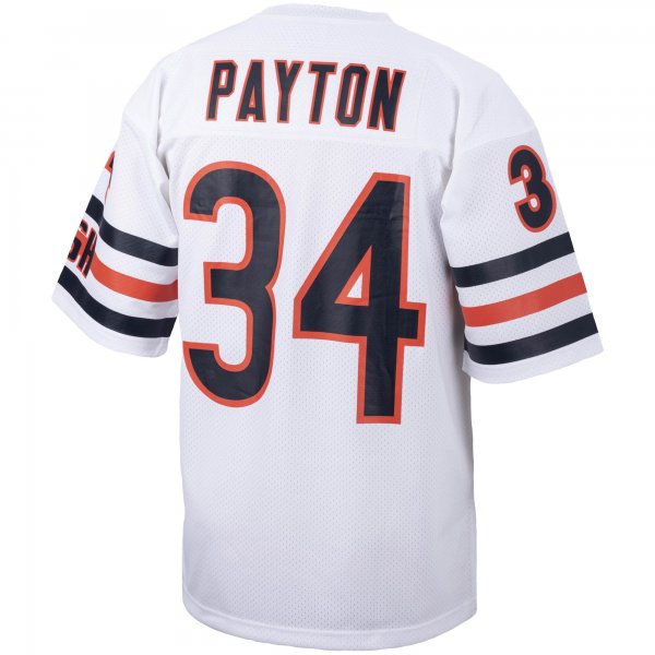 Men's Chicago Bears 1985 Walter Payton Mitchell & Ness White Throwback Retired Player Jersey