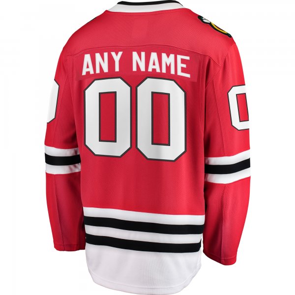 Men's Chicago Blackhawks Fanatics Red Home Breakaway Custom Jersey