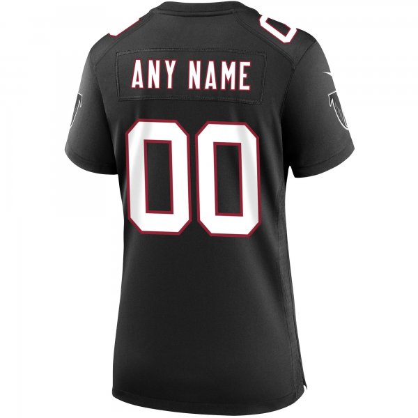 Women's Atlanta Falcons Nike Black Throwback Custom Game Jersey