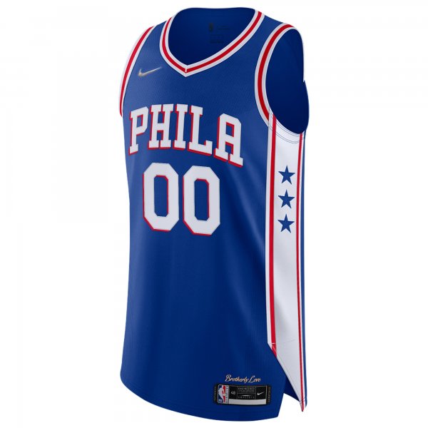 Men's Philadelphia 76ers Nike Royal 2021/22 Diamond Custom Jersey - Icon Edition