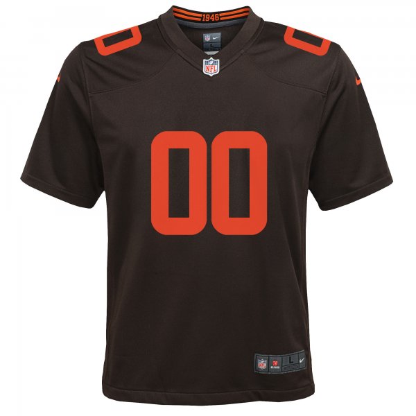 Youth Cleveland Browns Nike Brown Alternate Custom Game Jersey