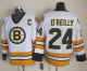 Boston Bruins #24 Terry O'Reilly White/Yellow CCM Throwback Stitched NHL Jersey