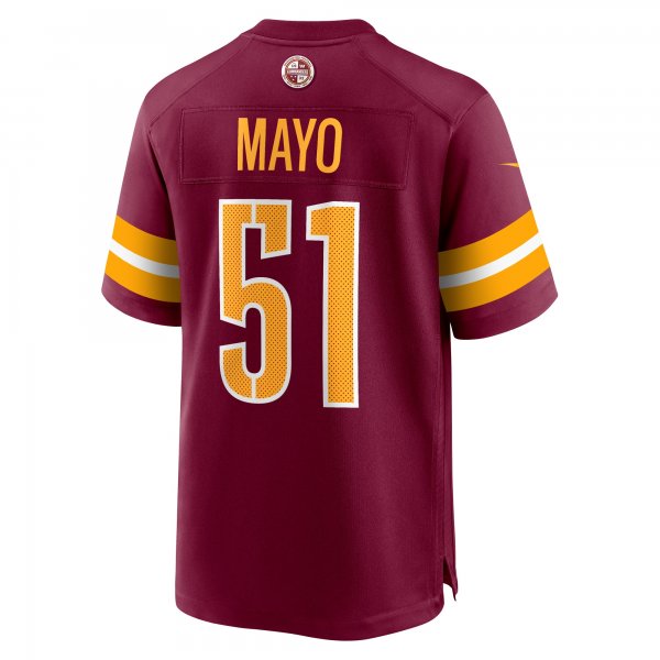 Men's Washington Commanders David Mayo Nike Burgundy Game Player Jersey