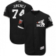 Men's Chicago White Sox #74 Eloy Jiez Majestic Black Flex Base 2018 Spring Training Jersey