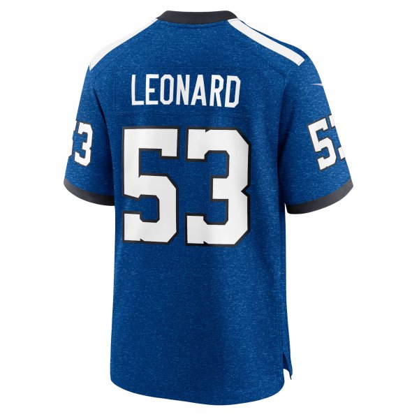 Men's Indianapolis Colts Shaquille Leonard Nike Royal Indiana Nights Alternate Game Jersey