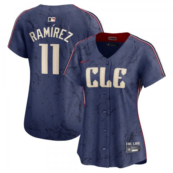 Women's Cleveland Guardians JosÃÂ© RamÃÂ­rez Nike Navy 2024 City Connect Limited Jersey