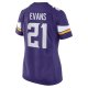 Women's Minnesota Vikings Akayleb Evans Nike Purple Game Player Jersey