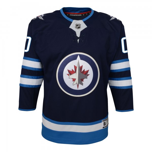 Youth Winnipeg Jets Navy Home Premier Custom Jersey