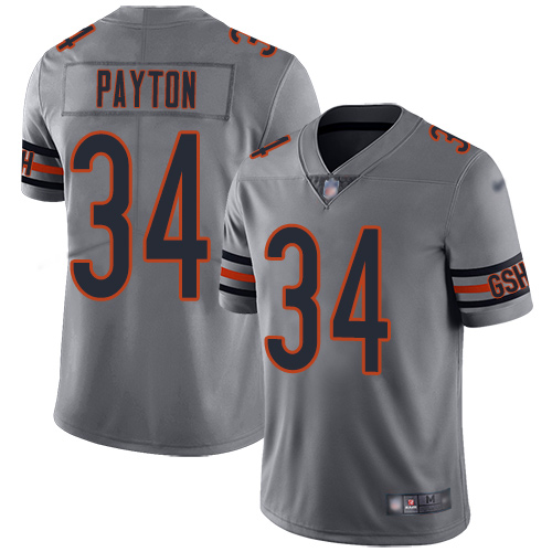 Chicago Bears #34 Walter Payton Silver Men's Stitched NFL Limited Inverted Legend Jersey