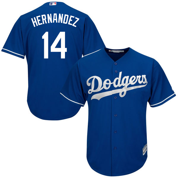 Youth Los Angeles Dodgers #14 Enrique Hernandez Royal Blue Cool Base MLB Majestic Alternate Jersey