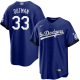 Men's Los Angeles Dodgers #33 James Outman Royal Road MLB Cool Base Jersey