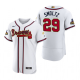 Men's Atlanta Braves #29 John Smoltz White 2022 Gold Program MLB Jersey