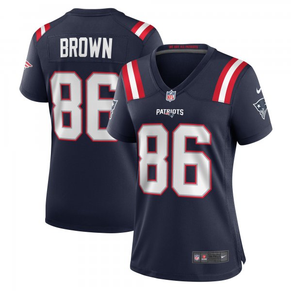 Women's New England Patriots Pharaoh Brown Nike  Navy Team Game Jersey