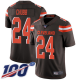 Men's Cleveland Browns #24 Nick Chubb Brown Team Color Stitched NFL 100th Season Vapor Limited Jersey