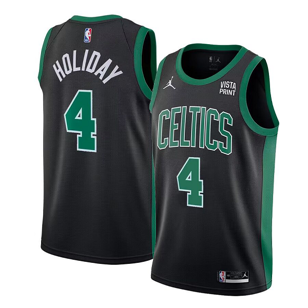 Youth Nike Boston Celtics #4 Jrue Holiday Blcak NBA Swingman Statement Edition Jersey