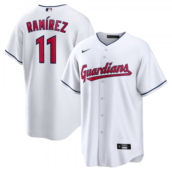 Men's Cleveland Guardians JosÃÂ© RamÃÂ­rez Nike White Replica Player Jersey