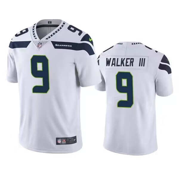 Youth Seattle Seahawks #9 Kenneth Walker III White Vapor Untouchable Limited Stitched NFL Jersey