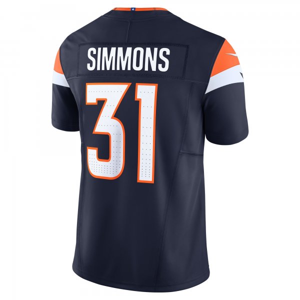 Men's Denver Broncos Justin Simmons Nike Navy Vapor F.U.S.E. Limited Jersey