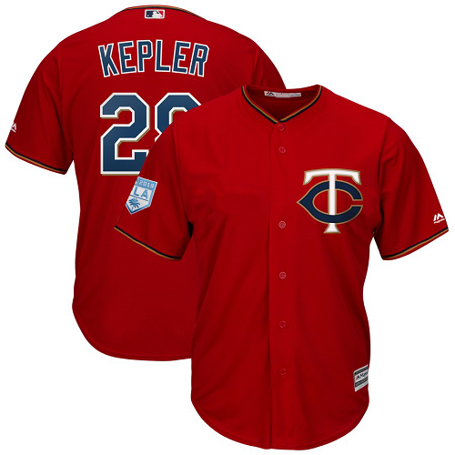 Men's Minnesota Twins #28 Max Kepler Majestic Scarlet 2019 Spring Training Cool Base Player MLB Jersey