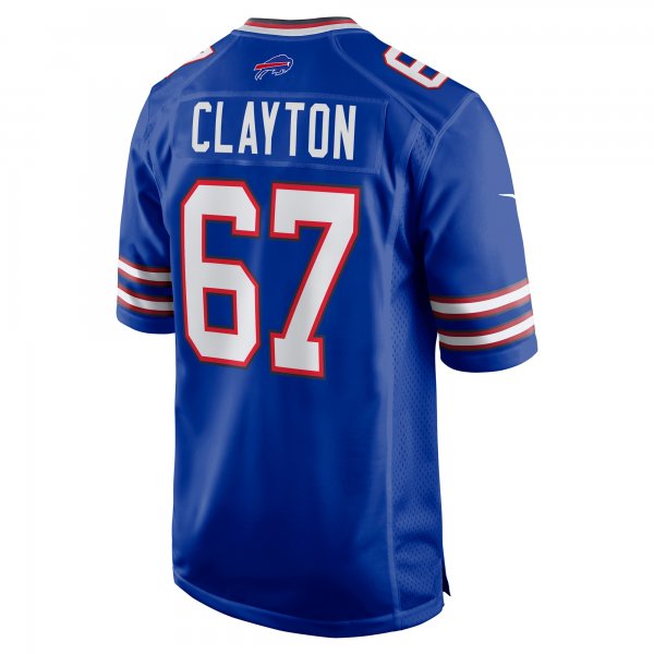 Men's Buffalo Bills Travis Clayton Nike  Royal Game Jersey