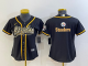 Women's Pittsburgh Steelers Blank Black Stitched Baseball Cool Base Jersey