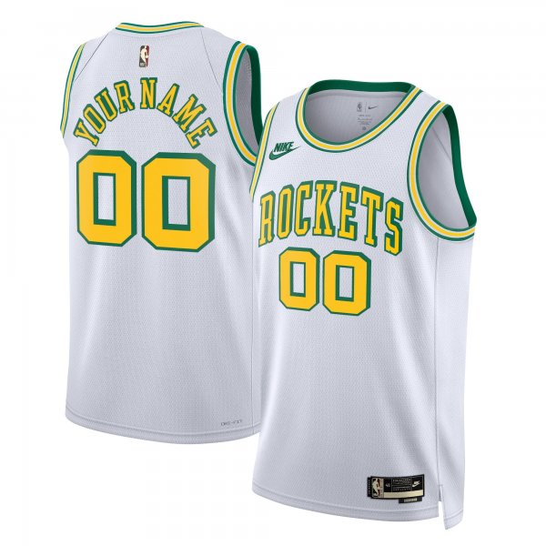 Unisex Houston Rockets Nike White 2022/23 Custom Swingman Jersey - Classic Edition