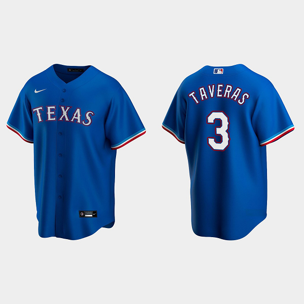 Men's Texas Rangers #3 Leody Taveras Royal Alternate MLB Jersey