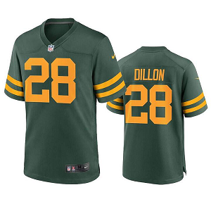 Men's Green Bay Packers #28 AJ Dillon Green Alternate Game Jersey