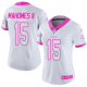 Nike Kansas City Chiefs #15 Patrick Mahomes II White/Pink Women's Stitched NFL Limited Rush Fashion Jersey