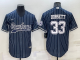 Men's Dallas Cowboys #33 Tony Dorsett Blue Stitched Baseball Cool Base Jersey