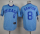 Chicago Cubs #8 Andre Dawson Blue(White Strip) Cooperstown Throwback Stitched MLB Jersey