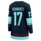 Women's Seattle Kraken Jaden Schwartz Fanatics Navy Home Breakaway Player Jersey