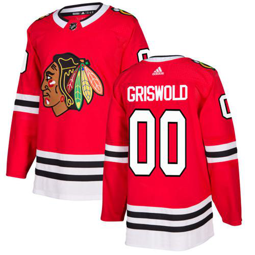 Adidas Chicago Blackhawks #00 Clark Griswold Red Home Stitched NHL Jersey