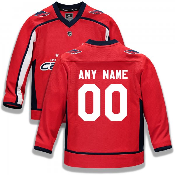 Youth Washington Capitals Fanatics Red Home Replica Custom Jersey