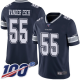 Dallas Cowboys #55 Leighton Vander Esch Navy Blue Team Color Youth Stitched NFL 100th Season Vapor Limited Jersey