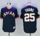 Cleveland Indians #25 Jim Thome Navy Blue 1976 Turn Back The Clock Stitched MLB Jersey