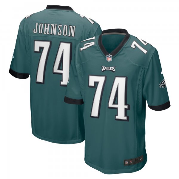 Men's Philadelphia Eagles Fred Johnson Nike Midnight Green Team Game Jersey