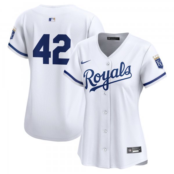 Women's Kansas City Royals  Nike White 2024 Jackie Robinson Day Home Limited Jersey