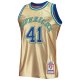 Men's Dallas Mavericks Dirk Nowitzki Gold Mitchell & Ness 75th Anniversary 1998/99 Hardwood Classics Swingman Jersey